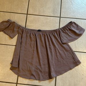 American Eagle Purple Off the Shoulder Flowy Top